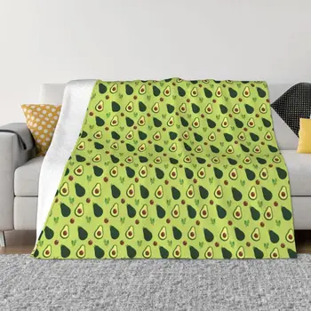 Одеяло с рисунком Авокадо и леса, мягкое флисовое осеннее теплое фланелевое покрывало для дивана, покрывало для кровати на открытом воздухе