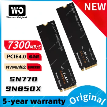 Western Original SN850X WO_BLACK NVMe SSD SN770 4 ТБ Внутренний Игровой твердотельный накопитель PCIe 4.0 M.2 2280 До 7300 Мбит/с Для PS5