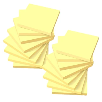16 Книг Общим объемом 1600 стикеров Желтая бумага для заметок Офисные напоминания