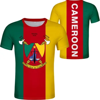 Бесплатная футболка из Камеруна, Пользовательское имя, Номер Cmr, Страна, Футболка с фото, логотип, Принт на одежде, не выцветает, не трескается, Футболка из джерси Повседневная