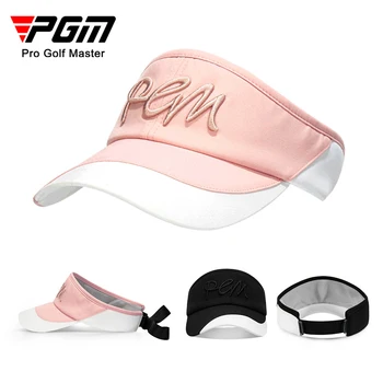 Женский козырек для гольфа PGM с вышивкой, пустой цилиндр, солнцезащитные кепки для дам, летняя спортивная кепка для девочек, регулируемые бейсболки для гольфа на открытом воздухе