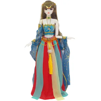 Красивая юбка BJD 60 см Кукольная одежда, игрушки в древнем стиле Hanfu Yeluoli Dress Игрушки Бесплатная доставка