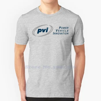 Повседневная футболка с логотипом Power Vehicle Innovation, футболки из высококачественного графического материала из 100% хлопка