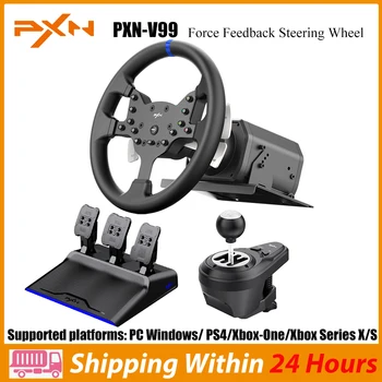 PXN V99 3.2Нм Force Feedback Racing Wheel Simulator Игровой Руль Для ПК Windows 7/8/10/11, PS4, Xbox One, Xbox Series X/S