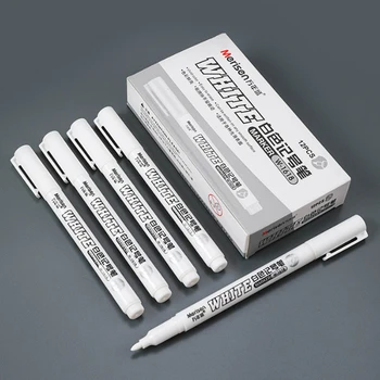 Белый маркер 1 мм, Быстросохнущая водонепроницаемая ручка для рисования, ручка для подкраски шин