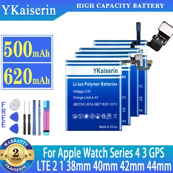 YKaiserin Аккумулятор для Apple Watch iWatch Series 4 3 GPS + LTE 2 1 38 мм 40 мм 42 мм 44 мм S4 S3 S2 S1 Batterij + Номер для отслеживания