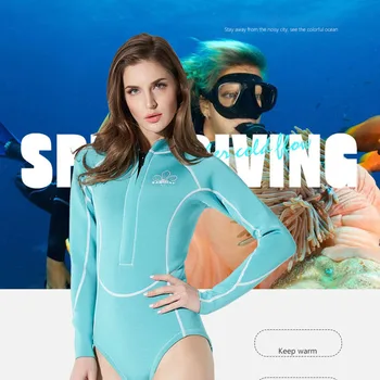 Водолазный костюм с длинным рукавом, солнцезащитный женский 2 мм неопреновый гидрокостюм-бикини и чулки для дайвинга, купальники для серфинга и подводного плавания, лето