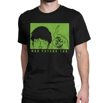 Мужские футболки Mob Psycho 100 Kageyama, футболки с юмором в стиле аниме, футболки с коротким рукавом и круглым вырезом, хлопковая одежда больших размеров