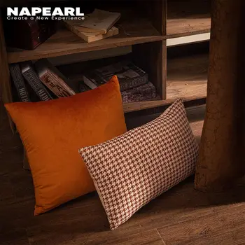 Роскошные наволочки, оранжевый цвет, бархатный узор в горошек, чехлы для диванных подушек, Модная декоративная квадратная наволочка