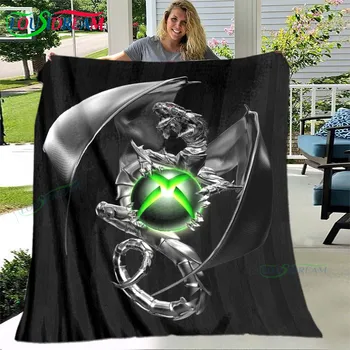 Подарочное одеяло для геймеров XBox, мягкий флис, Весенняя теплая фланель, Пледы для любителей видеоигр, покрывало для дивана, автомобильной кровати, Покрывало