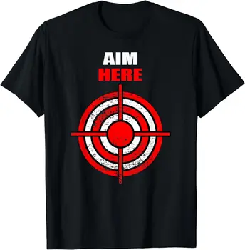 НОВАЯ ЛИМИТИРОВАННАЯ футболка Aim Here для метания дротиков, мишень для игры в мишень 