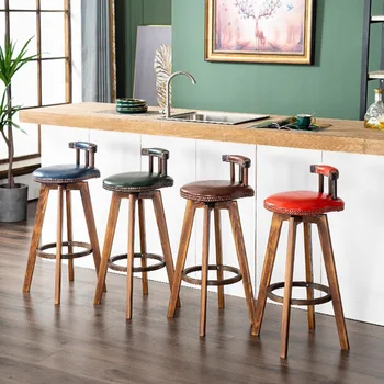 Минималистичные деревянные стулья Современные роскошные удобные акцентные стулья High Nordic Bancos Para Barra De Cocina Точная копия мебели
