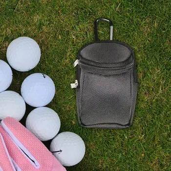 Сумка для мячей для гольфа, прочные два кармана на молнии, практичная сумка для хранения мячей для гольфа, чехол для переноски мячей для гольфа, сумка для мячей для гольфа, аксессуары для гольфа