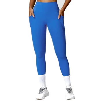 Женские брюки для йоги, облегающие и подтягивающие бедра, спортивные брюки в обтяжку, быстросохнущие брюки для бега и фитнеса