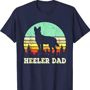 Футболка Blue Heeler Dog Dad для австралийских любителей крупного рогатого скота на День отцов