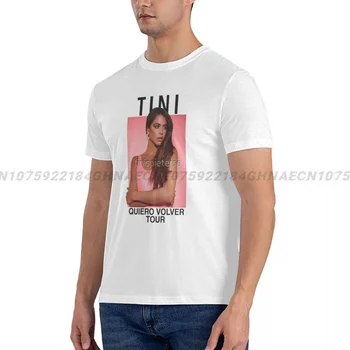 Летняя мужская футболка Tini Tour Quiero Volver, мужская уличная одежда из хлопка с принтом, короткий рукав