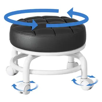 Вращающийся табурет, регулируемый на 360 градусов круглый табурет на колесиках, вращающийся седельный табурет для кухонного бара