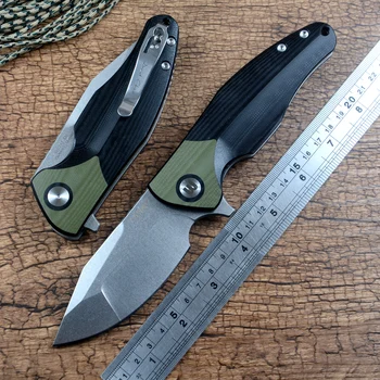 Y-START D2 Blade Stonewash G10 Handle Складные карманные ножи EDC Defense Master для кемпинга на открытом воздухе LK757