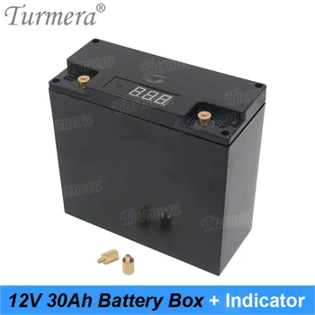 Turmera 12 В 30 Ач, батарейный блок, кейс для хранения с индикатором емкости, встроенный аккумулятор 18650 на 48 штук для бесперебойного питания 12 В