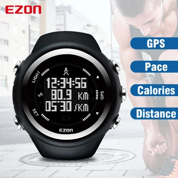 Мужские часы люксового бренда GPS Хронометраж Спортивные часы для бега, счетчик калорий, цифровые часы EZON T031