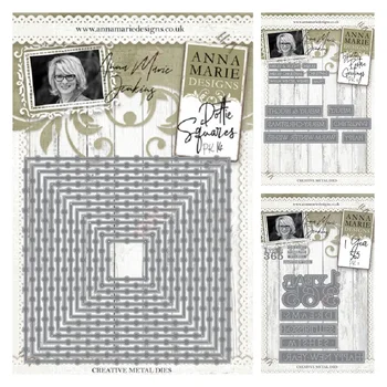Поздравительные открытки ручной работы, штампы Dottie Squares, штампы для резки металла, альбом для скрапбукинга 