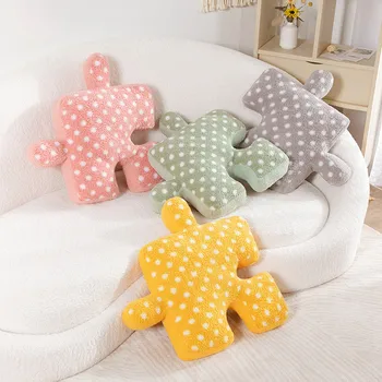 Новая 1шт 50 см креативная мягкая красочная плюшевая подушка в форме пазла Kawaii INS Куклы-пазлы, мягкие Сращиваемые игрушки