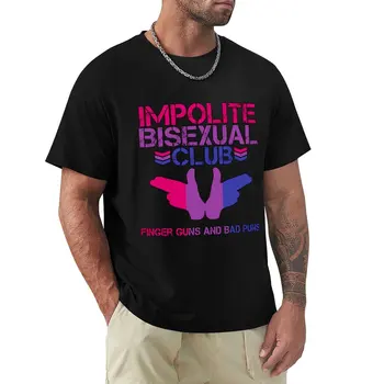 Мужские футболки бренда Impolite, футболка Bisexual Club, спортивная черная футболка, одежда kawaii, мужские футболки
