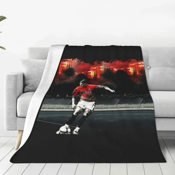 Криштиану Роналду, снимающий футболиста, Путешествие на самолете, Фланелевое покрывало, Супер теплый диван, Дизайнерское покрывало для кровати, подарок