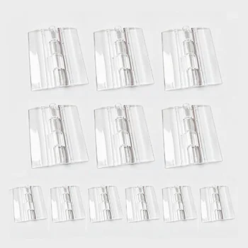 10шт Прозрачных пластиковых складных петель Прочные Прозрачные Акриловые инструменты для петель 25X33 30X33 38X45 65x42