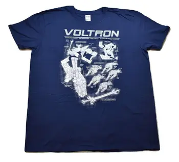 Мужская рубашка Voltron Schematics Третьего поколения Lion Force, Новая XL-5XL