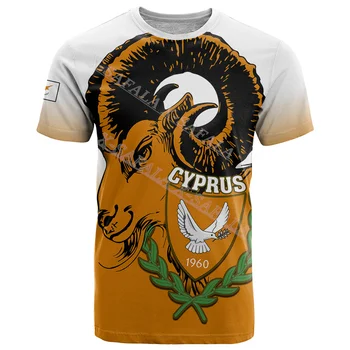 Кипрский национальный флаг и эмблема, летняя повседневная футболка с 3D-принтом, Летний топ с короткими рукавами, Крутая мужская и женская одежда для прохлады