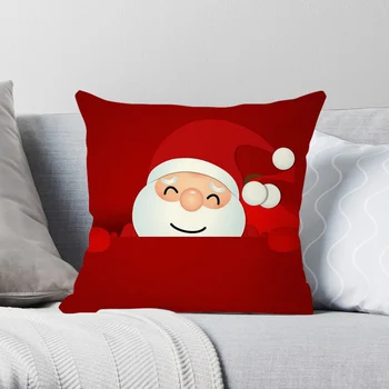 Наволочка CLOOCL на Рождество, украшение для дома на диване, Невидимая молния, плюшевый чехол для подушки, Наволочка для Санта-Клауса