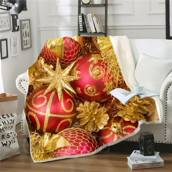 Одеяло CLOOCL Merry Christmas, Рождественская конфета, 3D Сказочное одеяло для пикника в походе, двухслойное одеяло для сна в офисе, двухслойное покрывало