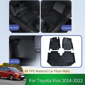 Автомобильные водонепроницаемые нескользящие коврики для пола, полностью объемные защитные накладки для ног, ковер для Toyota Vios Yaris Седан XP150 2014 ~ 2022