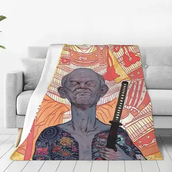 Японское самурайское одеяло Oyabun Покрывало на кровать Лоскутное одеяло Queen Size