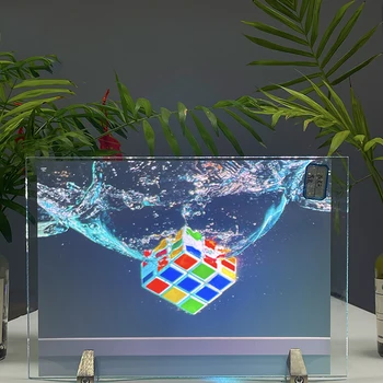 1,52 * 0,5 м Голографическая проекционная пленка, Антисветло-Серая Клейкая наклейка на экран задней проекции для рекламы на оконном стекле