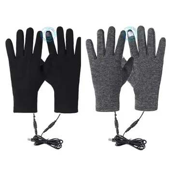 Перчатки с подогревом для мужчин, женщин, унисекс, теплые перчатки с электрическим подогревом, с сенсорным экраном, теплые перчатки для катания на лыжах и велосипеде