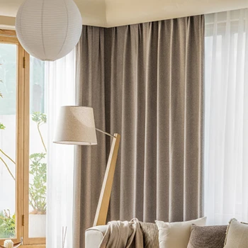 Новая двусторонняя тканая норковая бархатная занавеска в японском стиле Ваби-саби, ткань для штор для гостиной, спальни, Lp