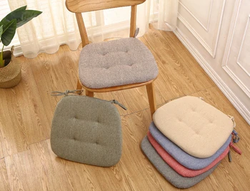 Новые дышащие подушки для офисных стульев Four Seasons General для домашних студентов в форме подковы, Утолщенные Подушки для сидений из хлопка и льна