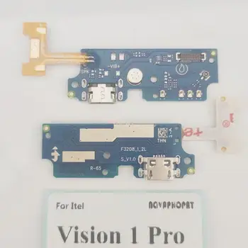 Верхняя часть для Itel Vision 1 Pro L6502 USB док-станция Зарядное устройство Разъем для подключения микрофона Гибкий кабель микрофона Плата для зарядки