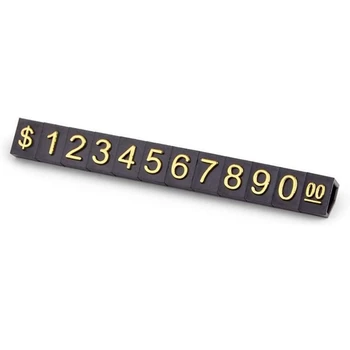 40 комплектов квадратного ценника для отображения цен на прилавке с цифрой и буквой в долларовом ценовом блоке Kit M