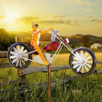 Винтажный велосипедный обтекатель, металлический обтекатель для пары, мотоцикл в виде кошки-мышки, флюгеры из нержавеющей стали