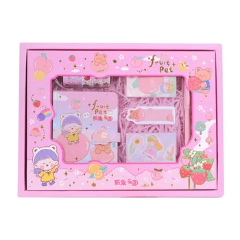 Милая розовая записная книжка принцессы с героями мультфильмов, подарочная коробка, студенческие корейские канцелярские принадлежности, ручная книга, подарок на день рождения для детей