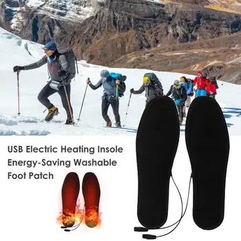 USB Электронагревательная Стелька Энергосберегающий Моющийся Пластырь Для Ног С 3 Настройками Регулируемой Температуры Грелка Для Ног Для Мужчин И Женщин