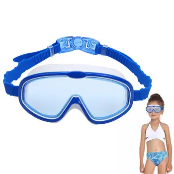 Защитные очки для воды для детей, противотуманные, водонепроницаемые, защищающие от ультрафиолета, очки для бассейна с четким видением, очки для дайвинга с трубкой