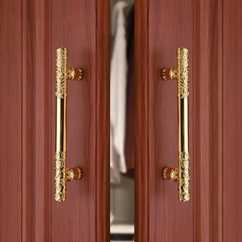 Роскошный золотой шкаф Тянет за собой современную простую дверную ручку скандинавского гардероба, высококачественный выдвижной ящик, Европейская дверная ручка шкафа, массивная