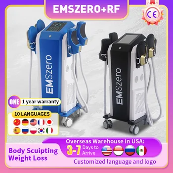EMSzero 6500W Hi-emt + RF EMS Машина для лепки мышц тела с 4 ручками RF-Тазовая стимуляция padsoptional salon