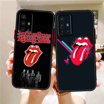 Чехол для телефона Samsung Note 20 10 A03 A54 A31 A22 A70 A34 A14 A24 A04 Матовый Полупрозрачный The Rolling Stones Music Band