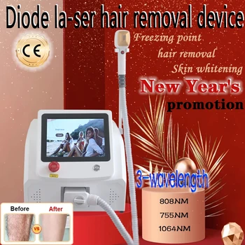 Профессиональная Машина для удаления волос Диода 808nm Diode Ice Body Machine 808 755 1064 Alexandrite Device IPL Постоянный