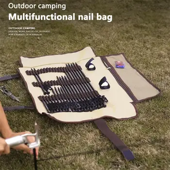 Сумка для хранения походных принадлежностей, палатка, Ветровая веревка, сумка для хранения инструментов для ногтей, походная переносная сумка для цилиндра для ногтей